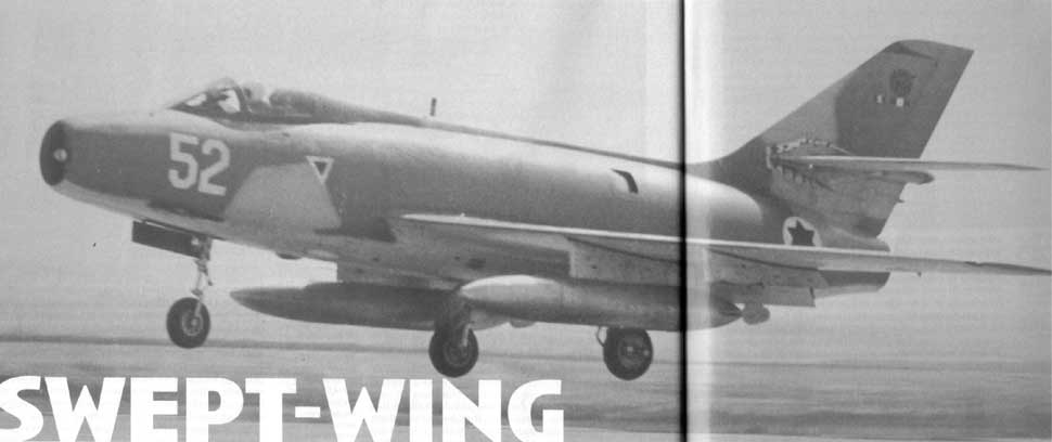 Mystere airplane of the Israel Air Force