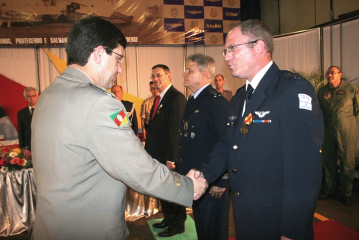 Col. Avner Balkany is congratulated