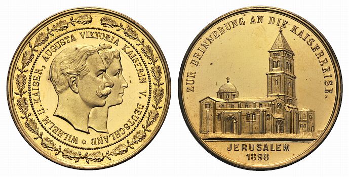 Medals of visit of Kaiser Wilhelm 1898 - 9