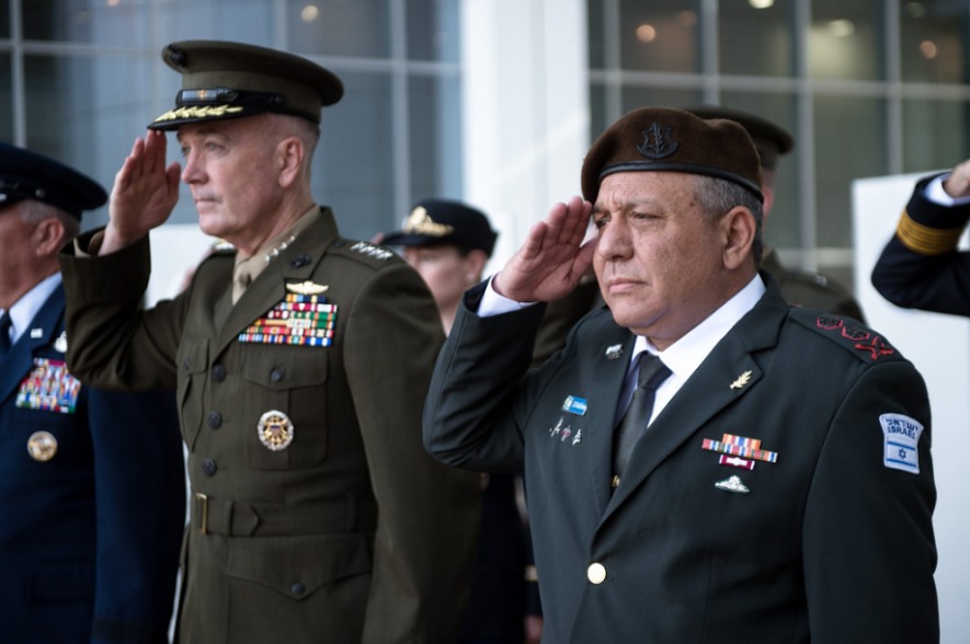 Dunford and Eizenkot saluting