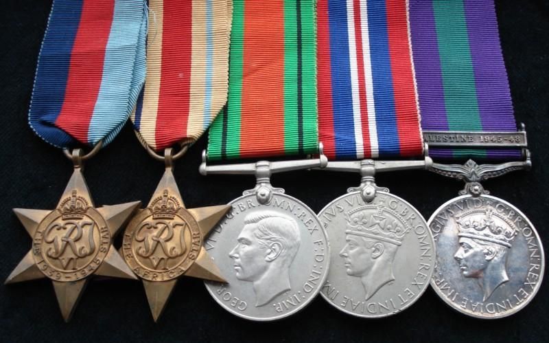 British medal group for service in Palestine 2