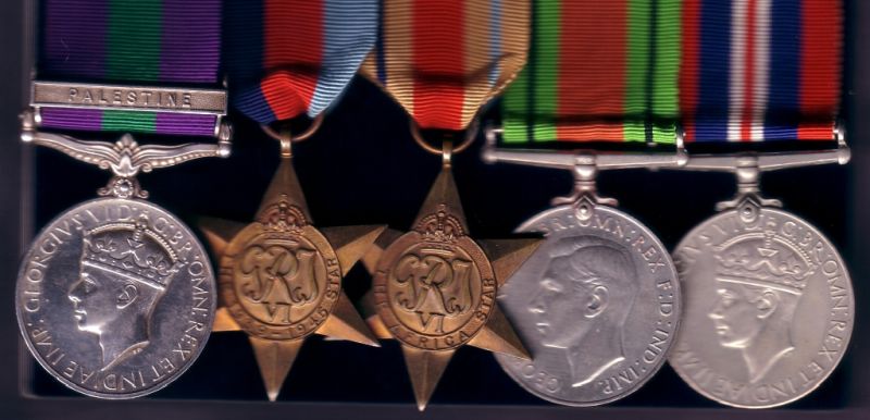 British medal group for service in Palestine 1