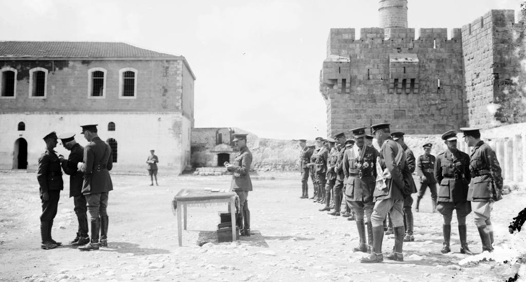 Soldiers of Allenby decorated in Jerusalem 1918