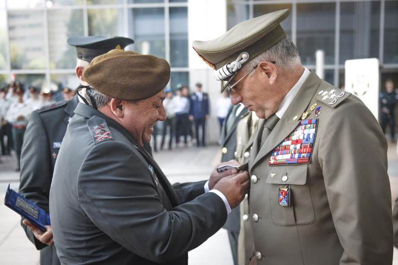 Major General Gadi Eisenkot presented Medal of Appreciation to General Claudio Graziano