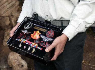 Medals displayed at funeral of Rafael Eitan 2