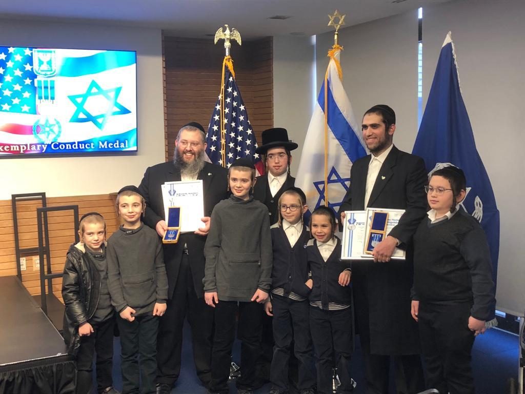 Simche Czin and Mordechai Lichtenstadter and family